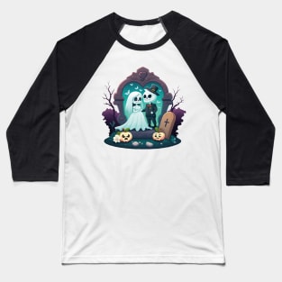 Cute Ghost Couple Baseball T-Shirt